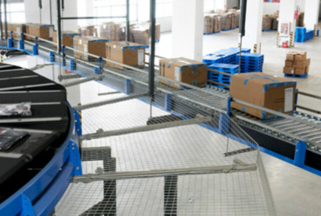 A distribution factory at work